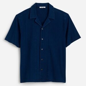 Madewell Indigo Dyed Short Sleeve Button Up Shirt Men Size S
